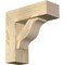 Ekena Millwork Funston Block Rough Sawn Bracket w/ Offset Brace, Douglas Fir, 6"W x 16"D x 16"H BKT0604X16X16FST05RDF - alternate 1